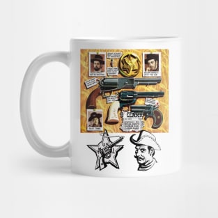 Western Sheriff Legal Weapons And Star Law Badge Cowboy Retro Comic Mug